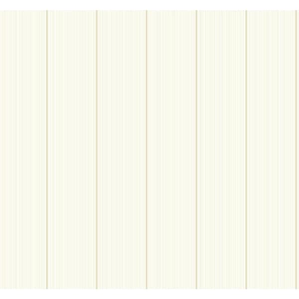 Seabrook Designs Honey Stick Rockefeller Stripe Paper Un-Pasted Non-Woven Wallpaper Roll 60.75 sq. ft.