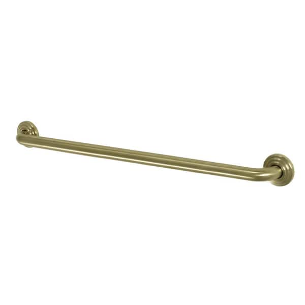 Kingston Brass Restoration 30 in. x 1-1/4 in. Grab Bar in Brushed Brass