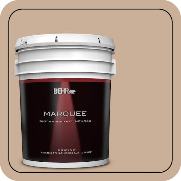 BEHR MARQUEE 5 gal. #280E-3 Toasted Wheat Flat Exterior Paint & Primer