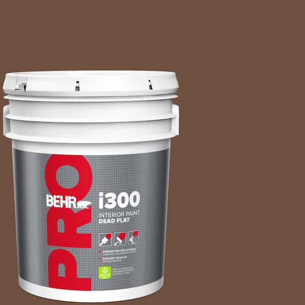 BEHR PRO 5 gal. #ICC-81 Traditional Leather Dead Flat Interior Paint