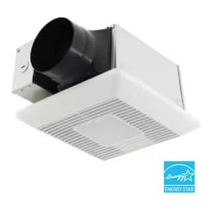 Whisper Mighty LED Pick-A-Flow 70-90CFM Ceiling/Wall ENERGY STAR Bathroom Exhaust Fan 9.5 in. x 9.5 in. Grille Footprint