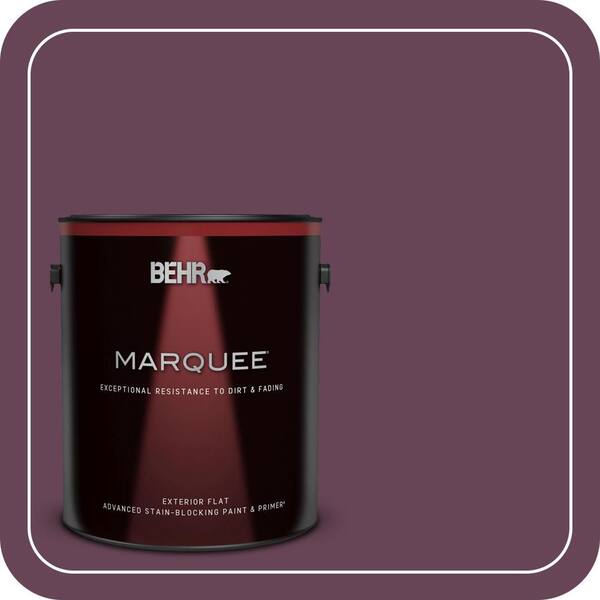 BEHR MARQUEE 1 gal. #ICC-111 Plum Harvest Flat Exterior Paint & Primer