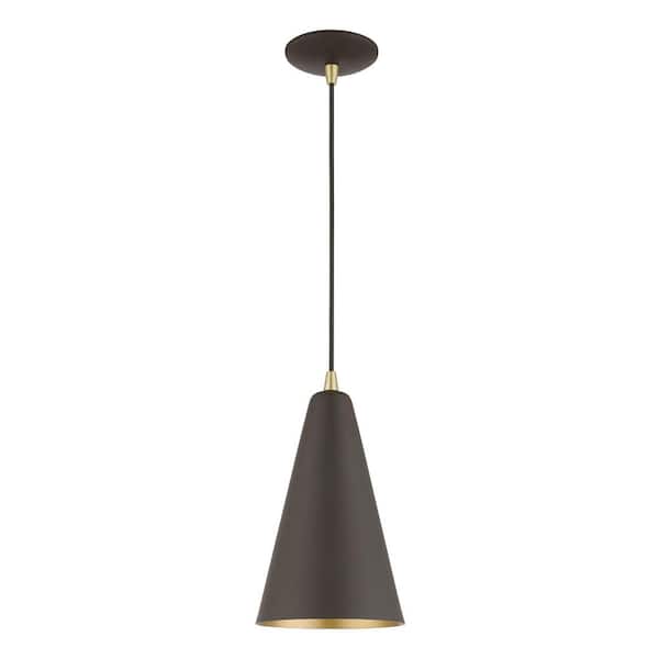 AVIANCE LIGHTING Fairmeade 1-Light Bronze Cone Mini Pendant
