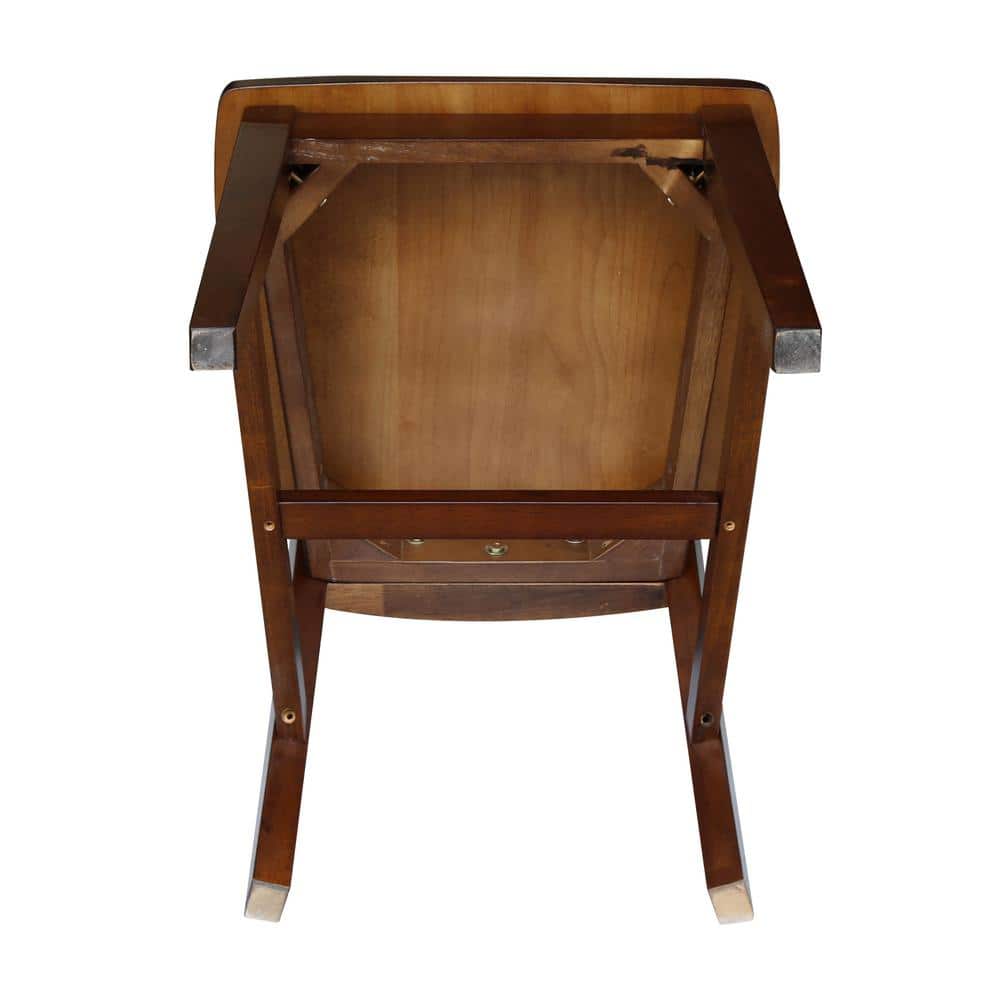 Espresso High Slat Back Wood Side Chair