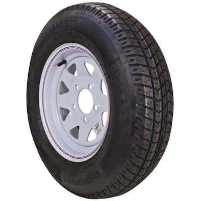 ST225/75R-15 KR03 Radial 2540 lb. Load Capacity White with Stripe 15 in. Bias Tire and Wheel Assembly
