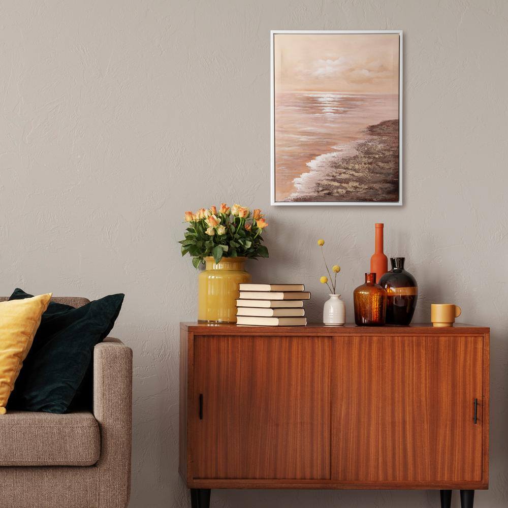 Serene Coastal Sunset Canvas Painting for Nursery