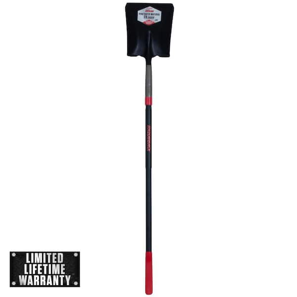 PowerEdge 48.75 in. Fiberglass Handle Square Point Shovel