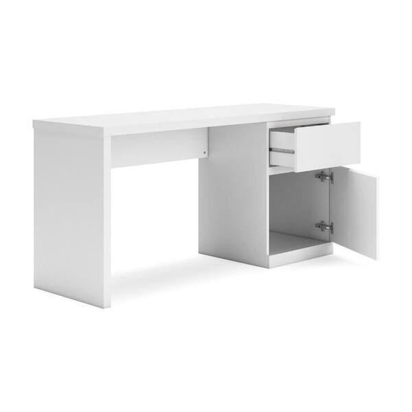 Benjara Onira 60.25 in. Rectangular White Wood 1-Drawer
