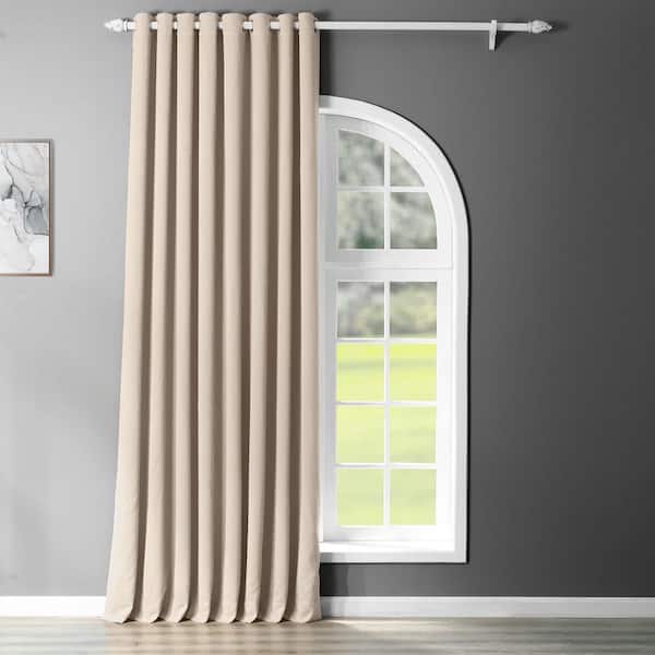 Exclusive Fabrics & Furnishings Egg Nog Grommet Room Darkening Curtain - 100 in. W x 96 in. L (1 Panel)