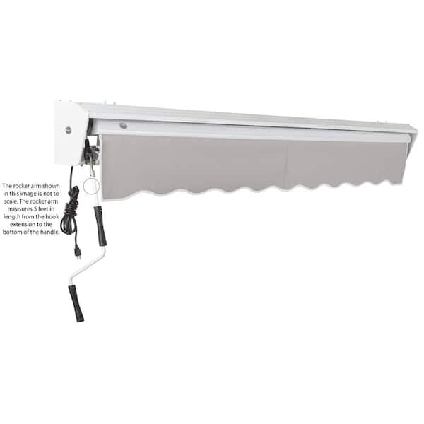 118 in. x 71 in. Retractable Side Awning Waterproof Patio Screen Room  Divider Gray for Privacy