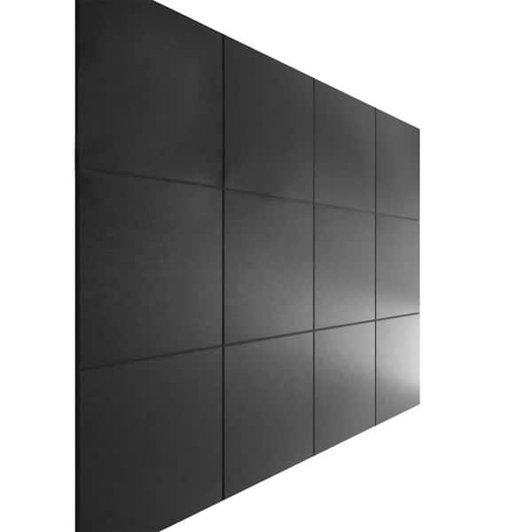 Unbranded 12 Pack Felt Bulletin Board Tiles 47x35 Large Pin Board Alternative with 70 Adhesive Tabs and 30 Pushpins Black