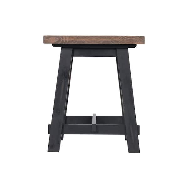 black solid wood side table