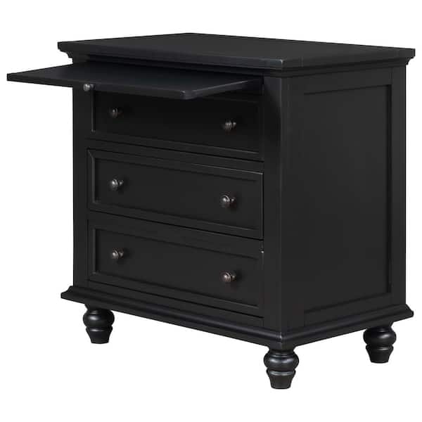 Nightstand with slide out tray top
