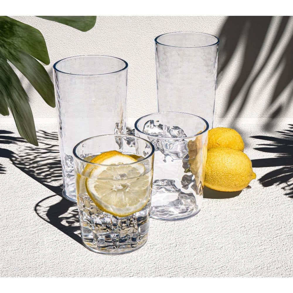 Hammered 14 oz. Dishwasher Safe Clear Acrylic Drinking Glass price history on PriceWatchPro