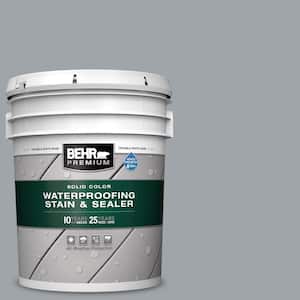 5 gal. #ECC-33-1 Iron Wood Solid Color Waterproofing Exterior Wood Stain and Sealer
