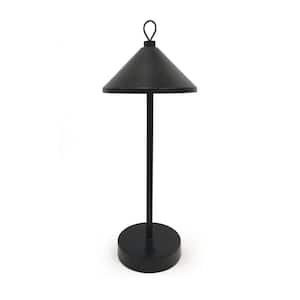 14 in. Rechageable Led Table Lamp Black