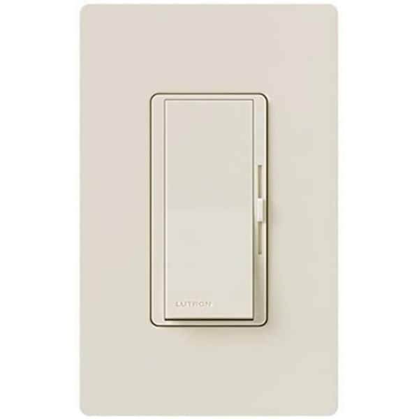 Lutron Diva Dimmer Switch for Incandescent and Halogen Bulbs with Wallplate, 600-Watt/Single Pole, Light Almond (DVW-600PH-LA)