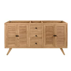 Harper 60 in. Vanity Cabinet Only in Natural Teak