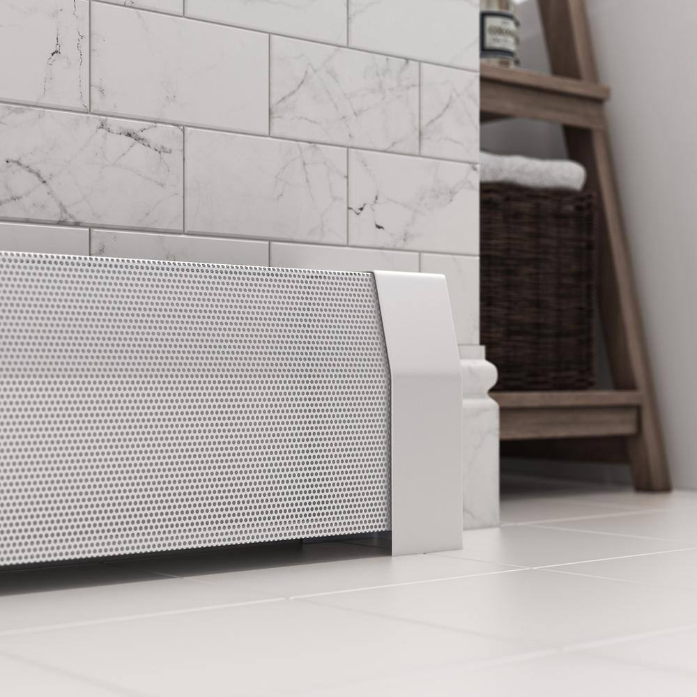 Premium White Galvanized Steel 4-ft Slip-On Baseboard Heater Cover