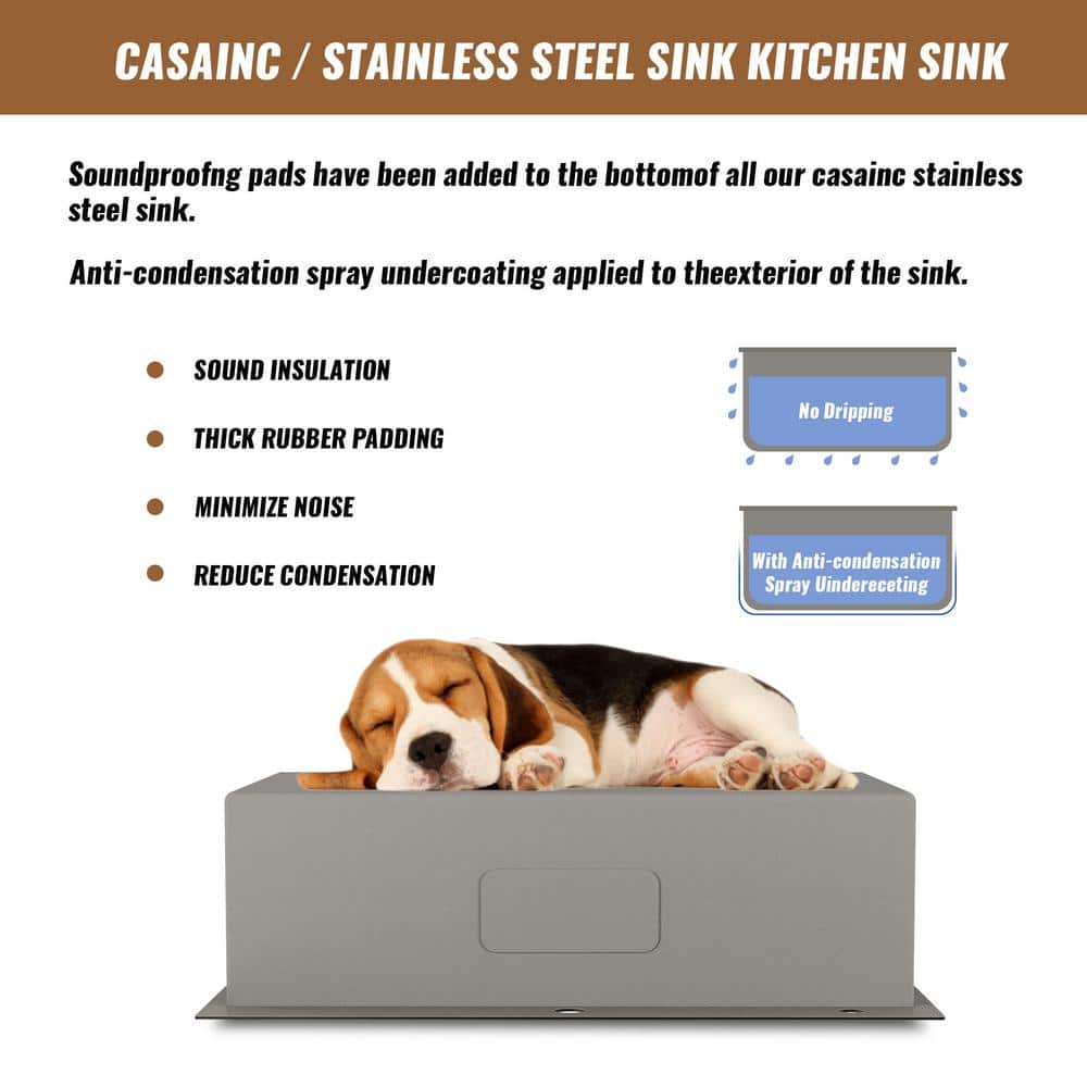 33" Gunmetal Black Stainless Steel Farmhouse Kitchen Sink