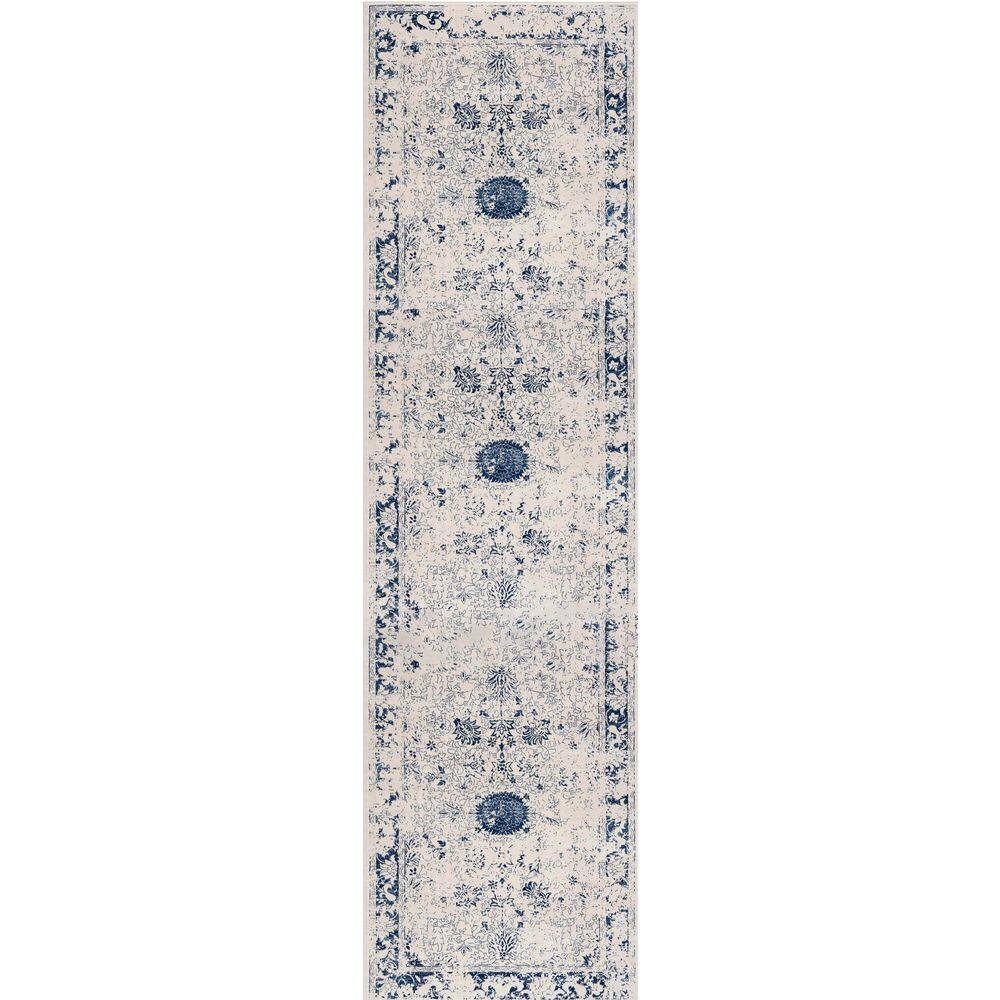 Havana Navy Blue 2 ft. 3 in. x 8 ft. Traditional Distressed Runner Area Rug price history on PriceWatchPro