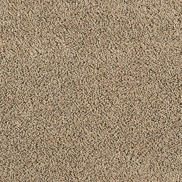 TrafficMaster Whisk and Whimsy I-BeachComber-Beige 25 oz. Polyester Textured Carpet - Installation Required