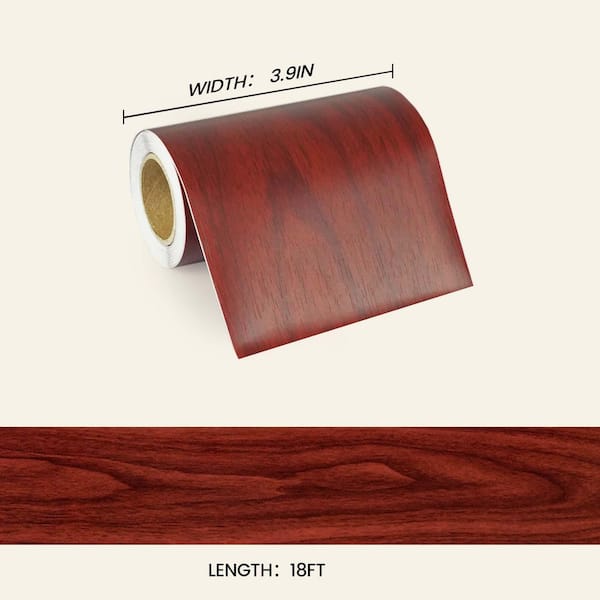 Alened 19FT Black Wood Grain Irror Frae Border Peel And Stick - View #9