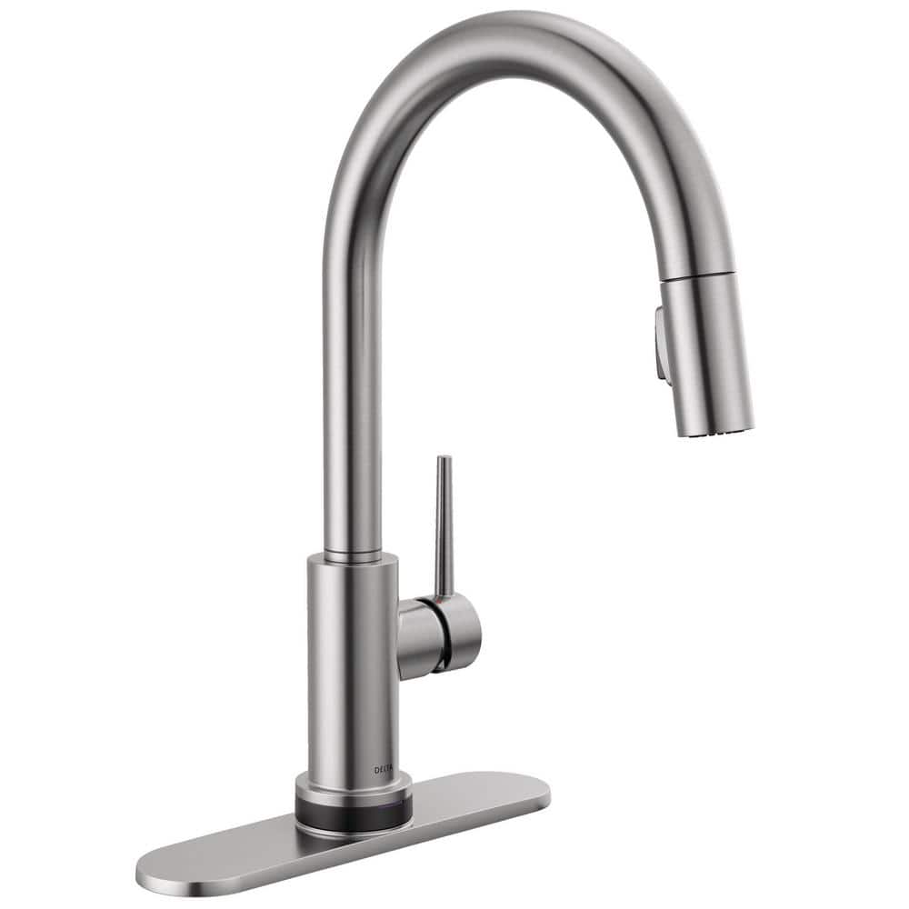 Stainless Steel Modern Pull-Down Kitchen Faucet with Spray