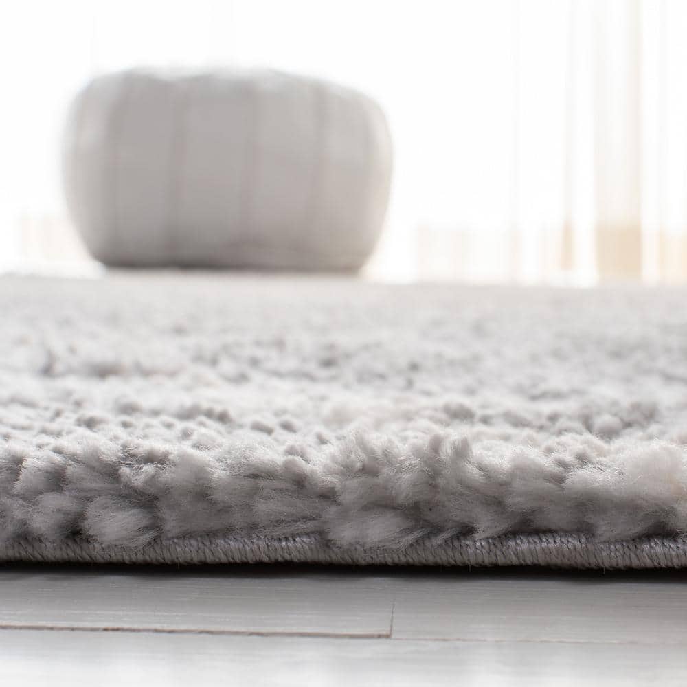 Gray Geometric Shag 8' x 10' Stain-Resistant Area Rug