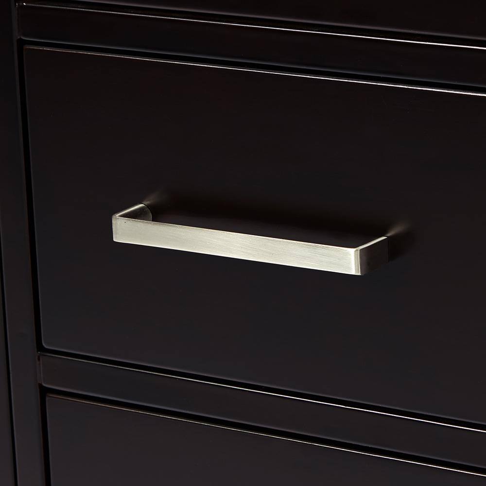 Cambridge Espresso 60" Double Vanity Cabinet with Nickel Hardware