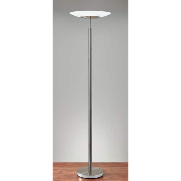 Adesso Stellar 72 In Silver Led, Led Torch Floor Lamp