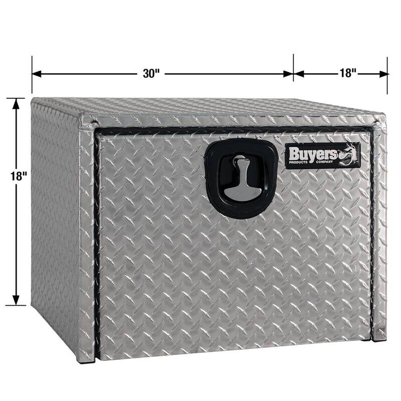 18 in. x 18 in. x 30 in. Diamond Plate Tread Aluminum Underbody Truck Tool Box