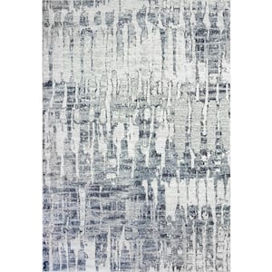 Navi 7 ft. 10 in. X 10 ft. 6 in. Blue/Ivory Abstract Indoor Area Rug