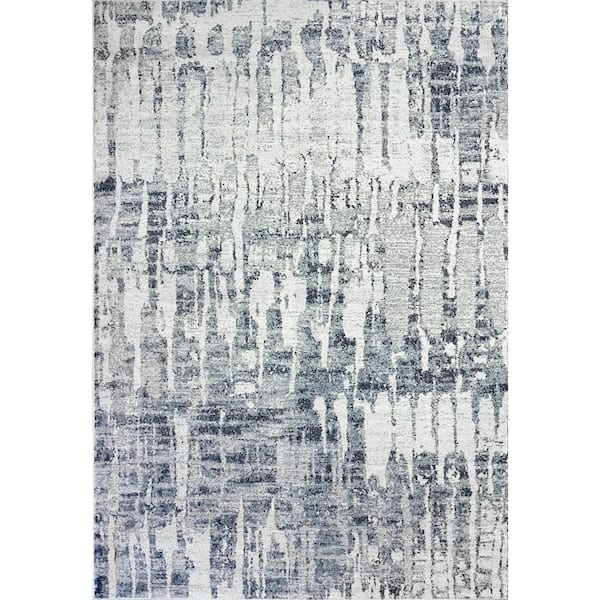 Dynamic Rugs Navi 7 ft. 10 in. X 10 ft. 6 in. Blue/Ivory Abstract Indoor Area Rug