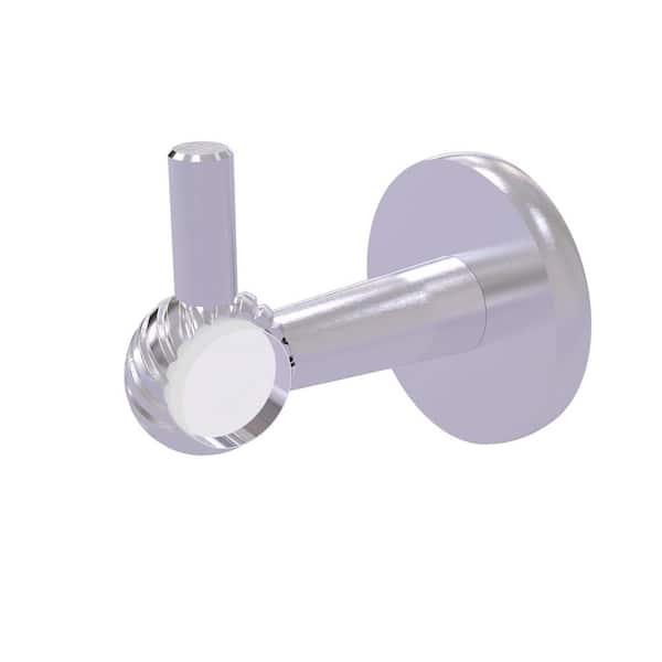 Allied Brass Clearview Collection J-Hook Robe/Towel Hook with Twisted Accents in Satin Nickel