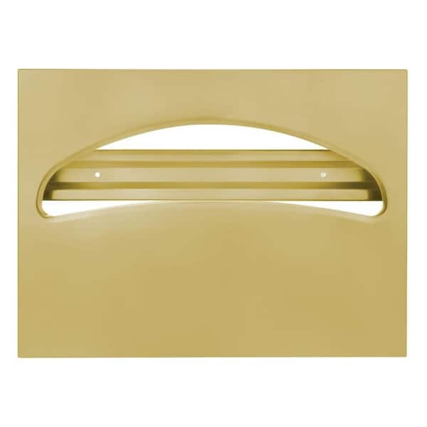 Stainless Steel Toilet Seat Cover Dispenser, Wall Mount Single or 1/2 Fold Large Toilet Seat Covers Holder, Gold