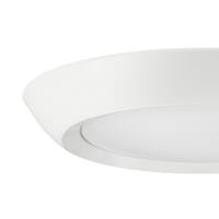 Commercial Electric 6 in. White Disk Light LED Flush Mount Light Fixture 600-900-1200 Lumens 2700K-5000K Dimmable J-Box Compatible A01064301A