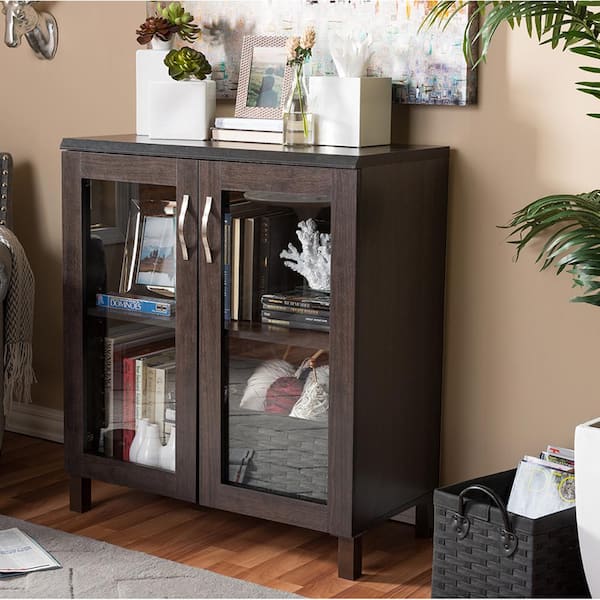 Baxton Studio Sintra Dark Brown Storage Cabinet
