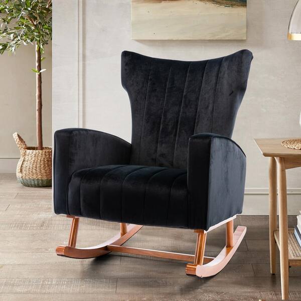 Black Naturefun Glider Rocking Lounge Chair 
