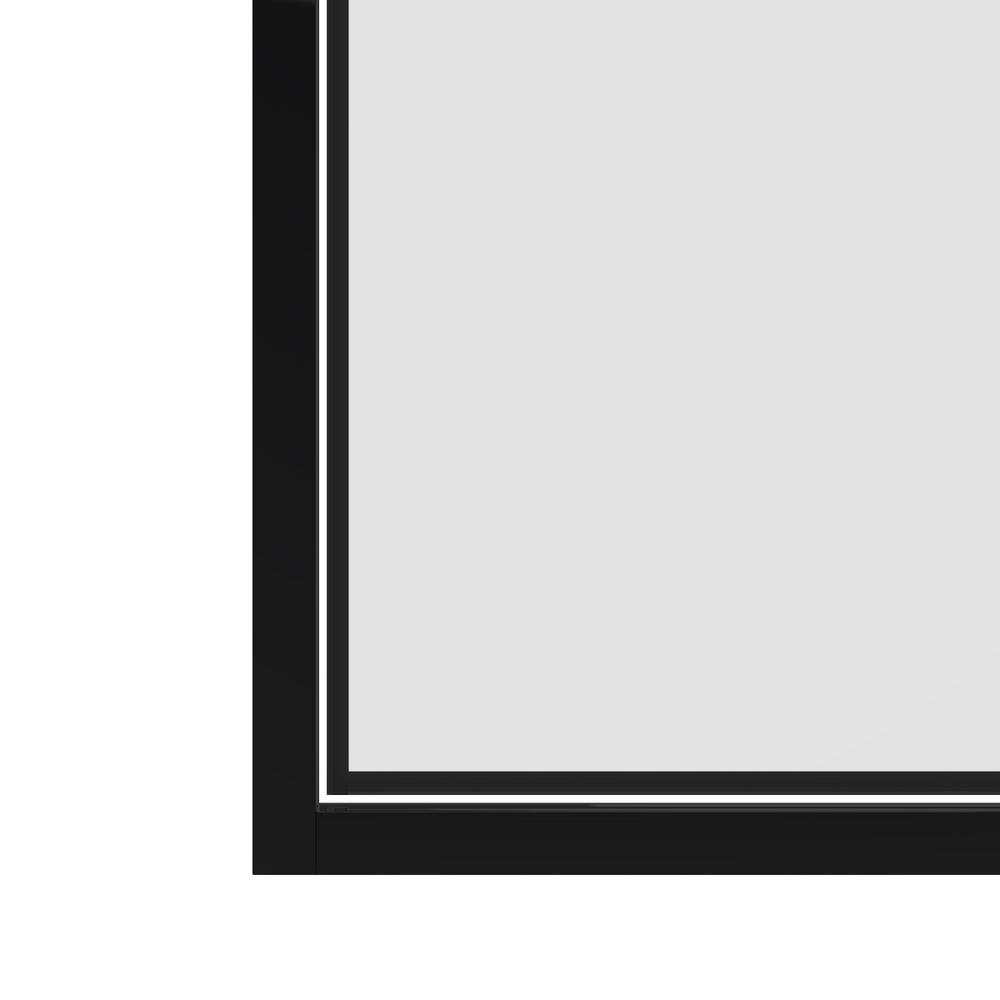 Black Framed 36'' x 77'' Tempered Glass Shower Door