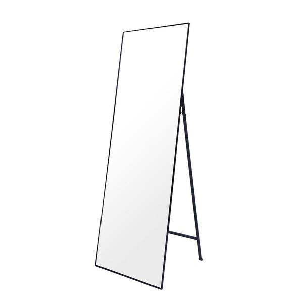 Tatahance 22 in. H x 65 in. W Modern Rectangle Metal Framed Black Floor