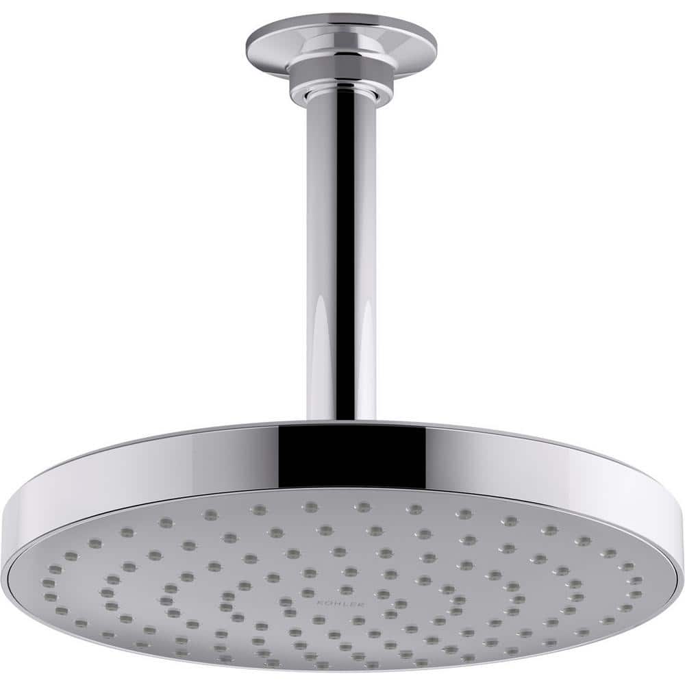 Polished Chrome 8-Inch Ceiling and Wall Mounted Rain Showerhead