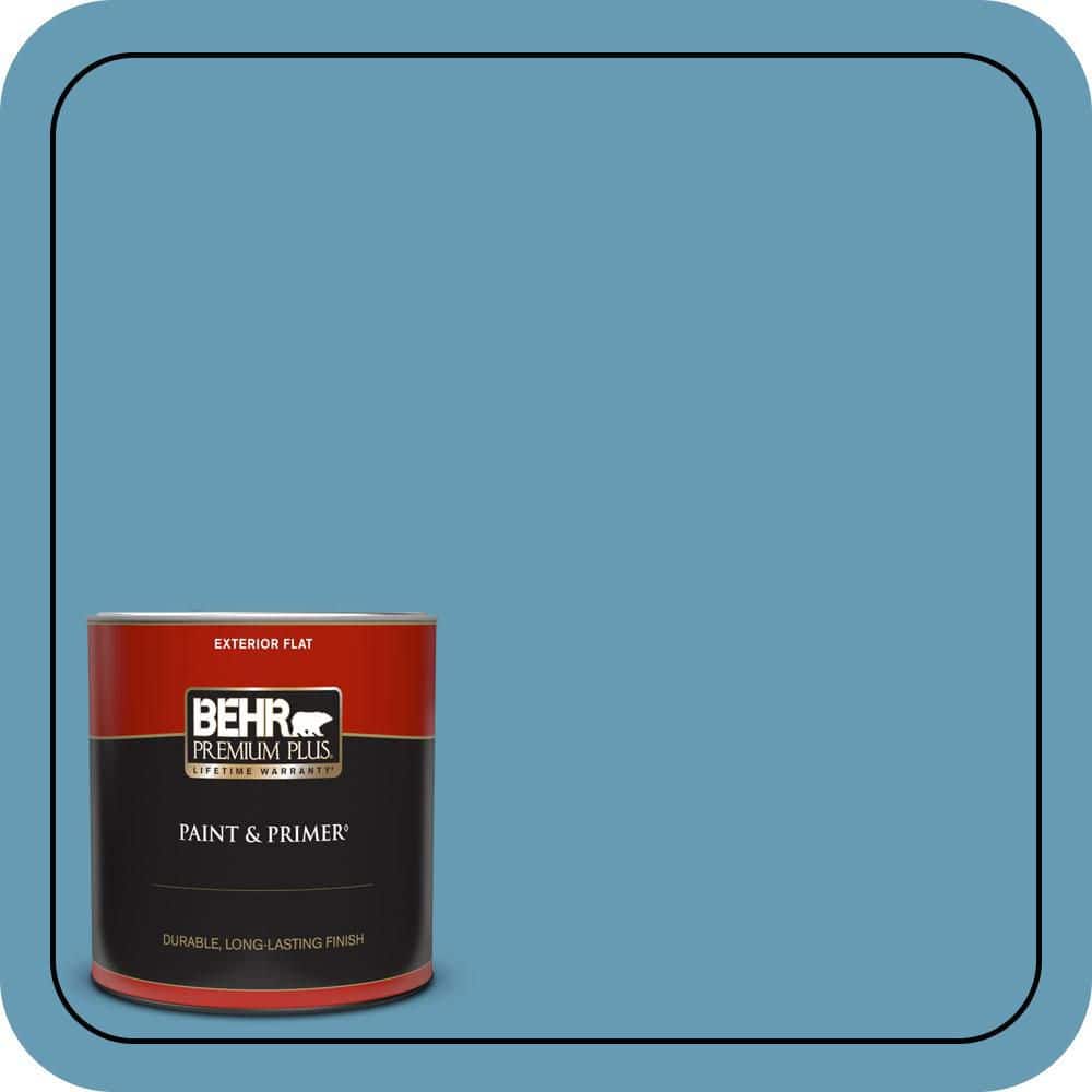 1 qt. #S490-4 Yacht Blue Flat Exterior Paint & Primer price history on PriceWatchPro