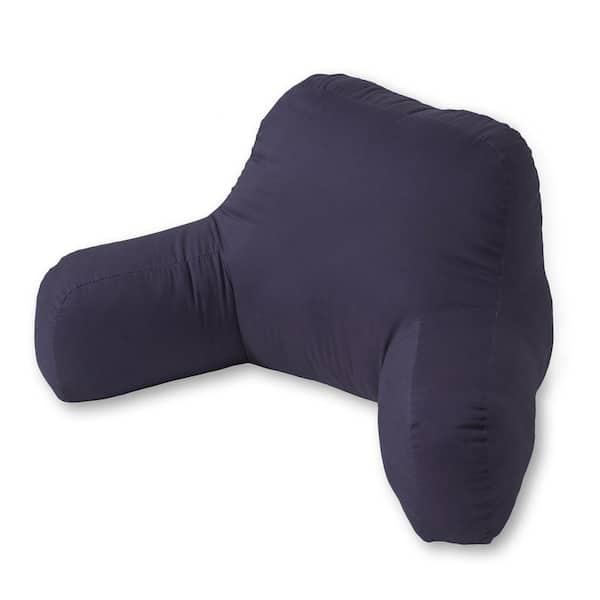 Greendale Home Fashions Cotton Duck Navy Solid 28 in. x 17 in. Bedrest Pillow