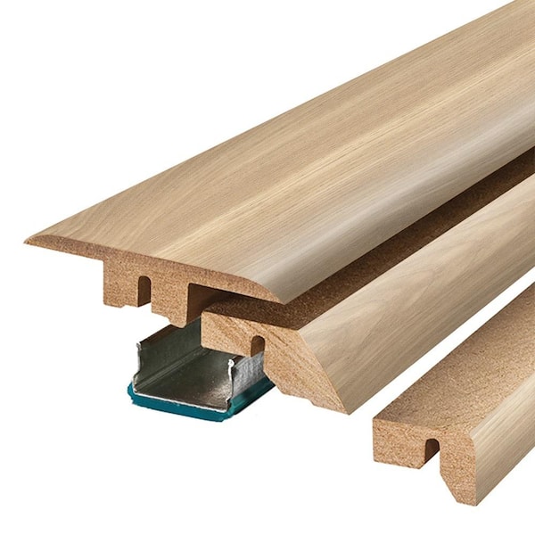 PERFORMANCE ACCESSORIES Holloway 0.75 in. T x 2.37 in. W x 78.7 in. L Textured Wood Look Laminate Moulding/Trim 4 in 1 Molding