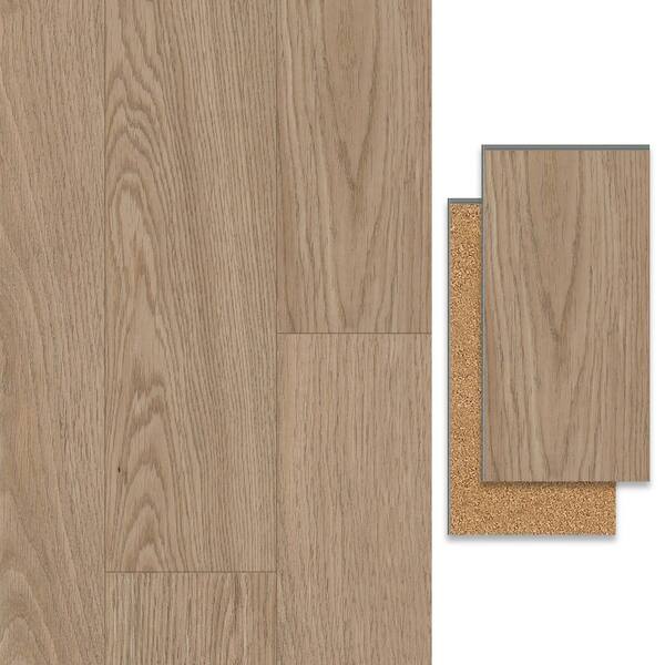 SUPEROAK Warm Hickory 12 mm T x 9.8 in. W x 73 in. L Waterproof