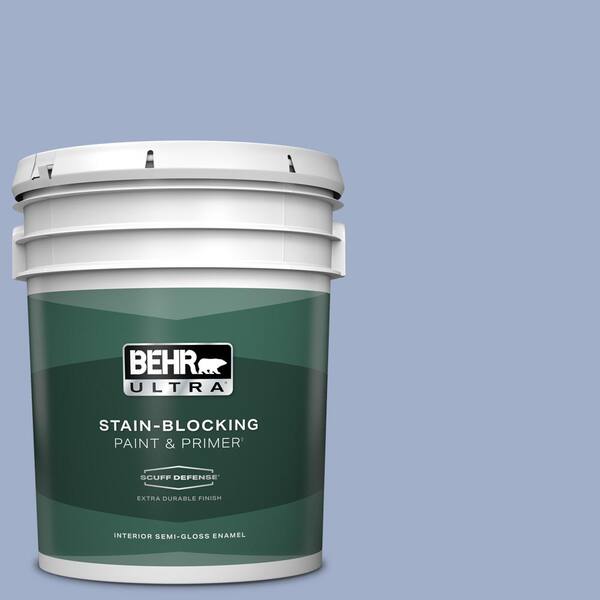 BEHR ULTRA 5 gal. #610D-4 Bellflower Extra Durable Semi-Gloss Enamel Interior Paint & Primer