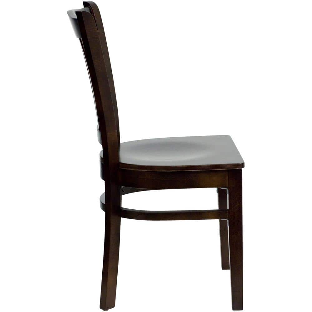 Classic Windsor High Slat Back Walnut Wood Side Chair