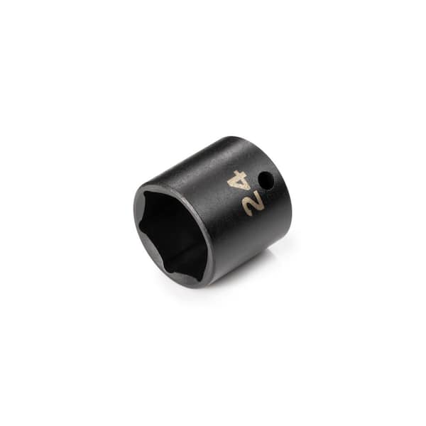 TEKTON 3/8 in. Drive x 24 mm 6-Point Impact Socket