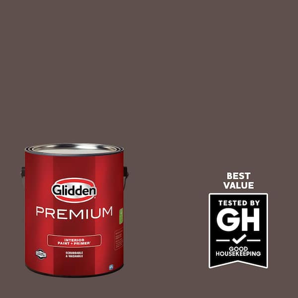 Glidden Premium 1 gal. PPG1017-7 Chocolate Pretzel Eggshell Interior Latex Paint